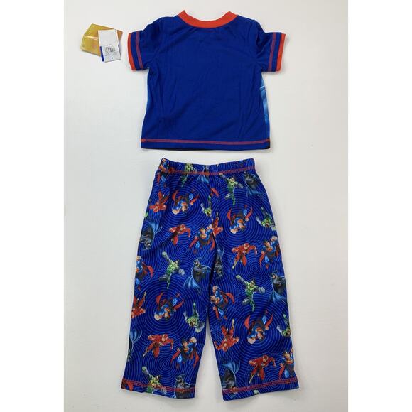 Justice League Toddler 2T Batman Superman Flame Resistant 2 Piece Pajamas NWT - Picture 12 of 12
